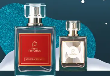 Du Paris Perfumes kvepalų flakonai iš kalendoriaus, 50 ml ir 30 ml